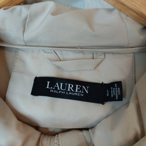 Lauren Ralph Lauren Hooded Puffer Jacket Size Large In Birch - Picture 6 of 11